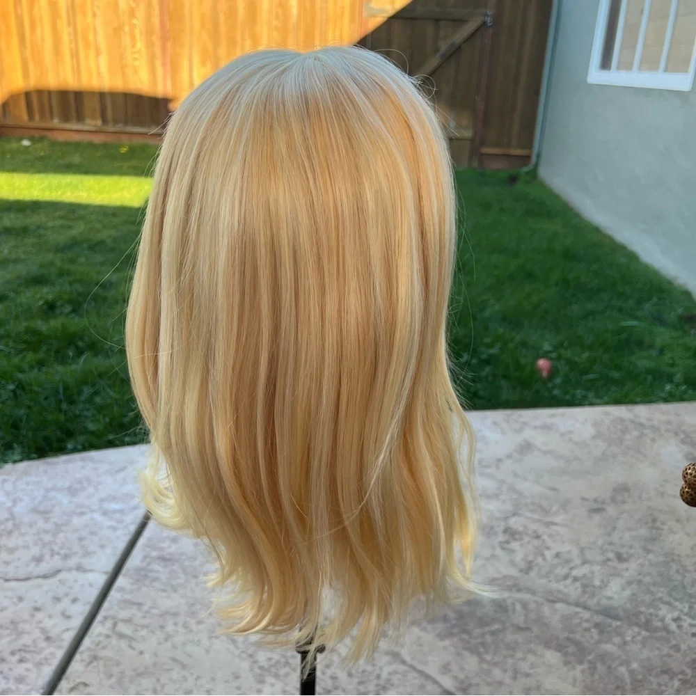 16” Blonde 613 HD 6x5 Lace Front Wig 100% Human Hair 230% Density #NC2